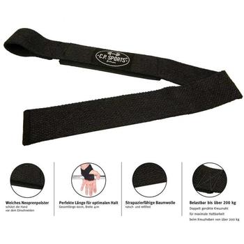 CP Sports Latzughilfen Klassik T11 Power Lifting Straps inkl. Neopren-Einlage