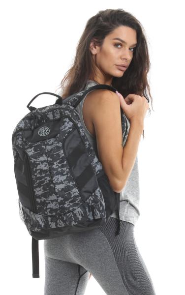 Golds Gym Camo Print Backpack Rucksack